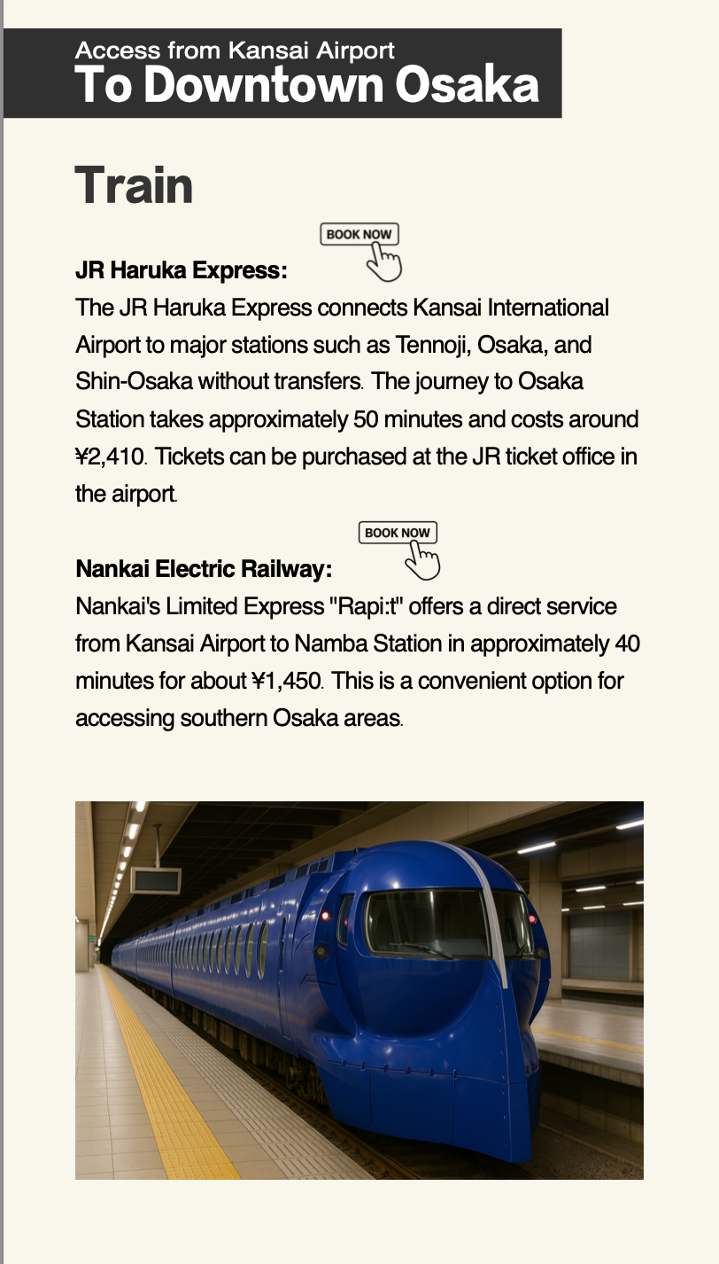 Osaka, Kyoto & Nara Local Guide (PDF)