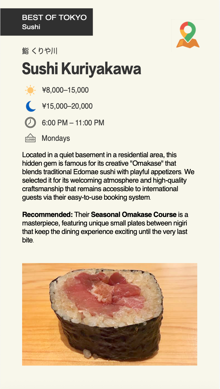 Tokyo Local Food Guidebook